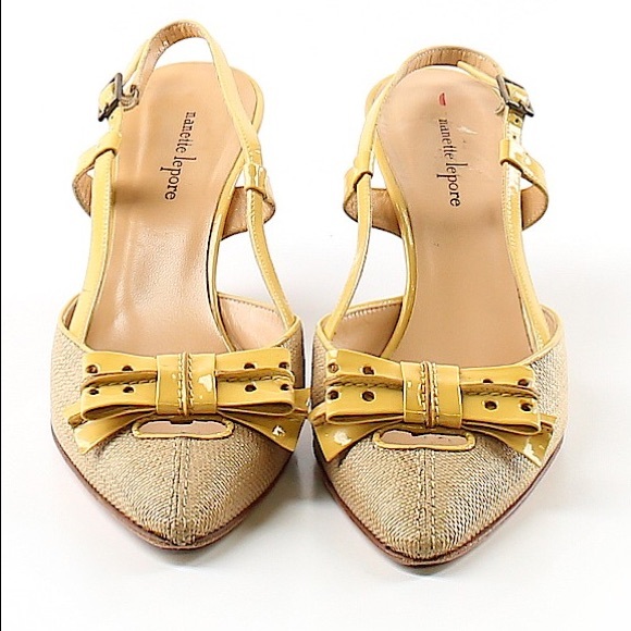 ✨Nanette Lepore Tan Yellow Heels✨ - Picture 1 of 9
